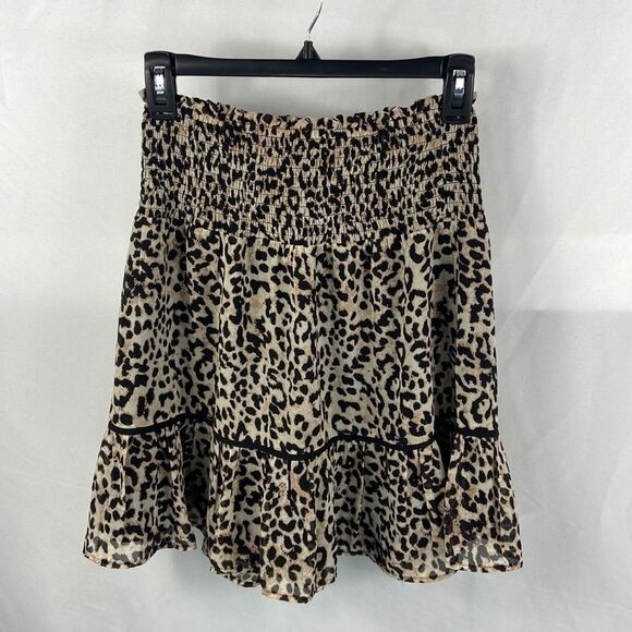 DR2 Dresses & Skirts - DR2 Leopard Fully Lined Skirt with Elastic Waistband